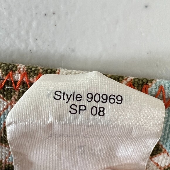 J Crew Trastevere Paisley Mini Skirt Big Buttons Blue Green Cream - Women's 2 - Picture 7 of 11